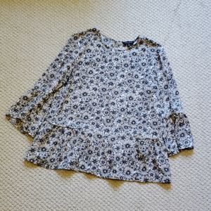 Banana republic flounce blouse